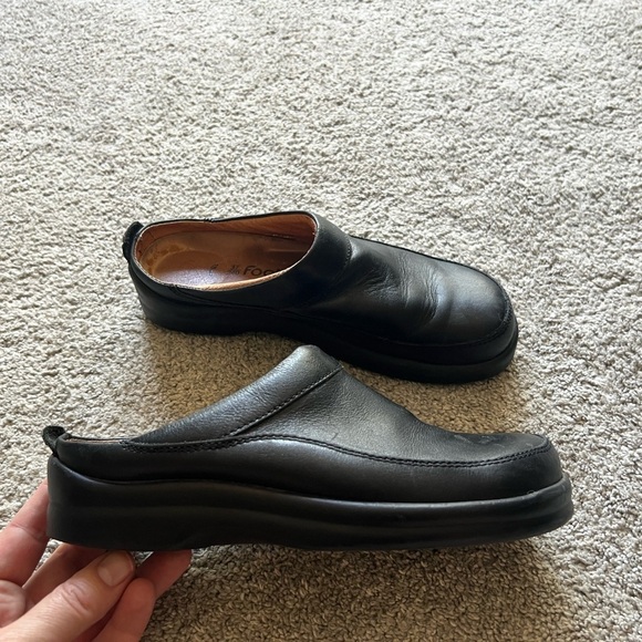 Footprints by Birkenstock Ashby Size 37 (US 6-6.5) Black Leather Mules Clogs - Picture 1 of 5